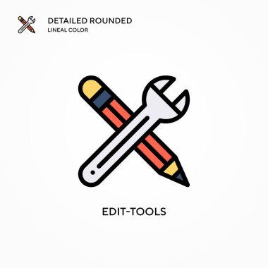 Aletler vektör simgesini düzenle. Modern vektör illüstrasyon kavramları. Düzenlemesi ve kişiselleştirmesi kolay.