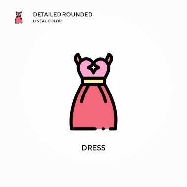 Vektör simgesini giyin. Modern vektör illüstrasyon kavramları. Düzenlemesi ve kişiselleştirmesi kolay.