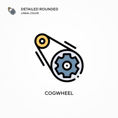 Çarklı vektör simgesi. Modern vektör illüstrasyon kavramları. Düzenlemesi ve kişiselleştirmesi kolay.
