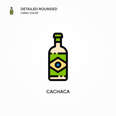 Cachaca vektör simgesi. Modern vektör illüstrasyon kavramları. Düzenlemesi ve kişiselleştirmesi kolay.