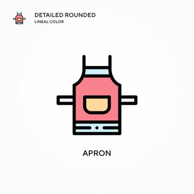 Önlük vektör simgesi. Modern vektör illüstrasyon kavramları. Düzenlemesi ve kişiselleştirmesi kolay.