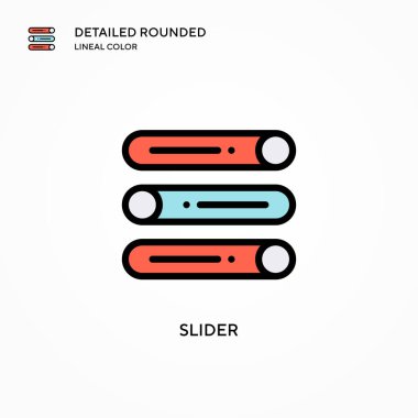 Kaydırıcı vektör simgesi. Modern vektör illüstrasyon kavramları. Düzenlemesi ve kişiselleştirmesi kolay.