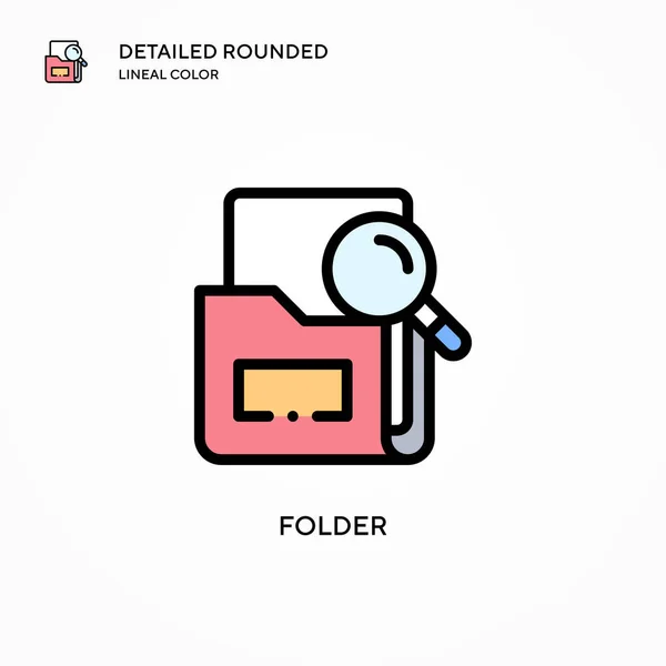 Folder Vector Icon Modern Vector Illustration Concepts Easy Edit Customize — Stock Vector