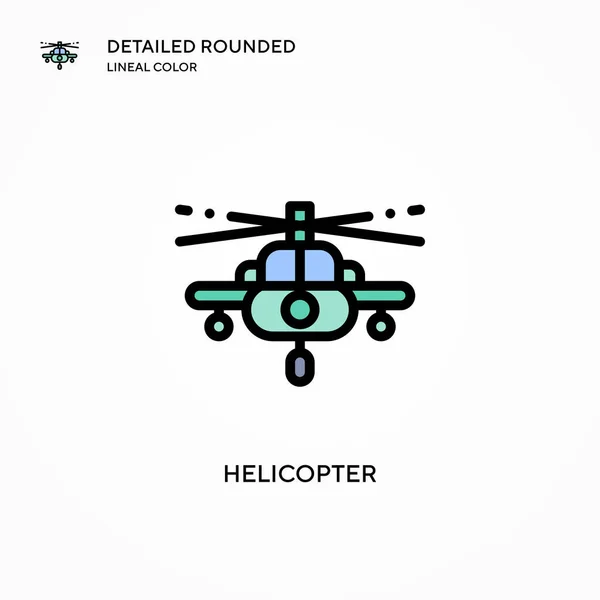 Ícone Vetor Helicóptero Conceitos Modernos Ilustração Vetorial Fácil Editar Personalizar — Vetor de Stock