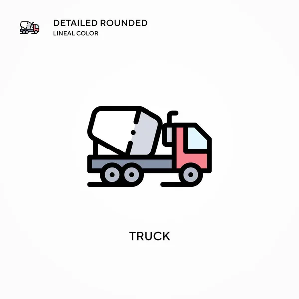 Truck Vector Icon Modern Vector Illustration Concepts Easy Edit Customize — Stock Vector