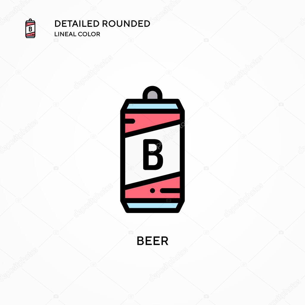 Beer vector icon. Modern vector illustration concepts. Easy to edit and customize.