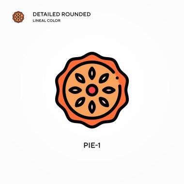 Pie-1 vektör simgesi. Modern vektör illüstrasyon kavramları. Düzenlemesi ve kişiselleştirmesi kolay.