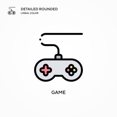 Oyun vektör simgesi. Modern vektör illüstrasyon kavramları. Düzenlemesi ve kişiselleştirmesi kolay.
