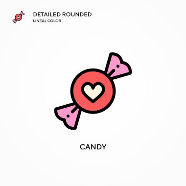 Şeker vektör simgesi. Modern vektör illüstrasyon kavramları. Düzenlemesi ve kişiselleştirmesi kolay.