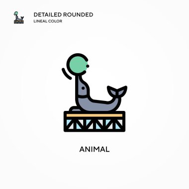 Hayvan vektör simgesi. Modern vektör illüstrasyon kavramları. Düzenlemesi ve kişiselleştirmesi kolay.