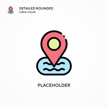 Yer tutucu vektör simgesi. Modern vektör illüstrasyon kavramları. Düzenlemesi ve kişiselleştirmesi kolay.