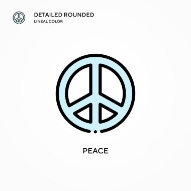 Barış vektör simgesi. Modern vektör illüstrasyon kavramları. Düzenlemesi ve kişiselleştirmesi kolay.