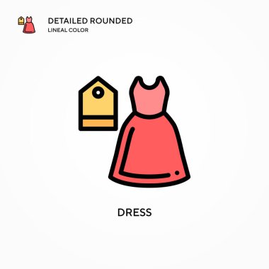 Vektör simgesini giyin. Modern vektör illüstrasyon kavramları. Düzenlemesi ve kişiselleştirmesi kolay.