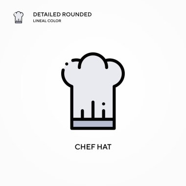 Şef şapka vektör simgesi. Modern vektör illüstrasyon kavramları. Düzenlemesi ve kişiselleştirmesi kolay.