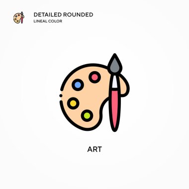 Sanat vektör simgesi. Modern vektör illüstrasyon kavramları. Düzenlemesi ve kişiselleştirmesi kolay.