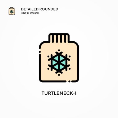 Balıkçı yaka-1 vektör simgesi. Modern vektör illüstrasyon kavramları. Düzenlemesi ve kişiselleştirmesi kolay.