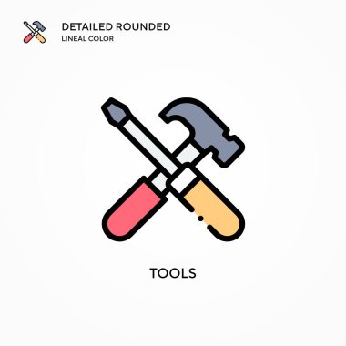 Araç vektör simgesi. Modern vektör illüstrasyon kavramları. Düzenlemesi ve kişiselleştirmesi kolay.