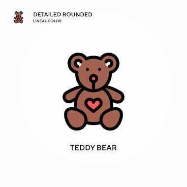 Ayı vektör ikonu. Modern vektör illüstrasyon kavramları. Düzenlemesi ve kişiselleştirmesi kolay.