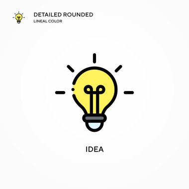 Fikir vektör simgesi. Modern vektör illüstrasyon kavramları. Düzenlemesi ve kişiselleştirmesi kolay.