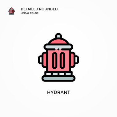 Yangın musluğu vektör simgesi. Modern vektör illüstrasyon kavramları. Düzenlemesi ve kişiselleştirmesi kolay.
