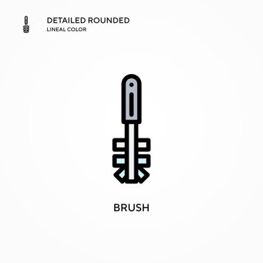Fırça vektör simgesi. Modern vektör illüstrasyon kavramları. Düzenlemesi ve kişiselleştirmesi kolay.