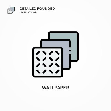 Duvar kağıdı vektör simgesi. Modern vektör illüstrasyon kavramları. Düzenlemesi ve kişiselleştirmesi kolay.