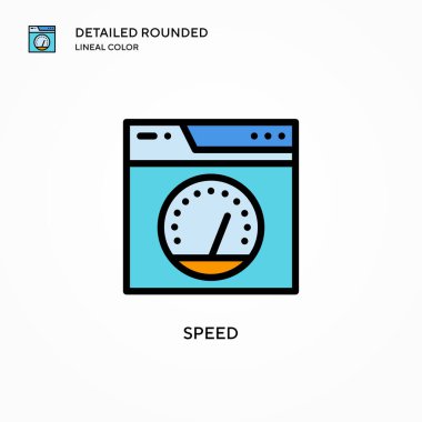 Hız vektör simgesi. Modern vektör illüstrasyon kavramları. Düzenlemesi ve kişiselleştirmesi kolay.