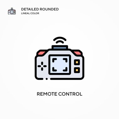 Uzaktan kumanda vektör simgesi. Modern vektör illüstrasyon kavramları. Düzenlemesi ve kişiselleştirmesi kolay.