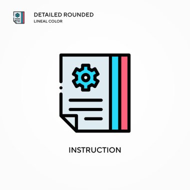 Komut vektör simgesi. Modern vektör illüstrasyon kavramları. Düzenlemesi ve kişiselleştirmesi kolay.