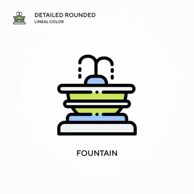 Çeşme vektör simgesi. Modern vektör illüstrasyon kavramları. Düzenlemesi ve kişiselleştirmesi kolay.