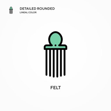 Vektör simgesini hissettim. Modern vektör illüstrasyon kavramları. Düzenlemesi ve kişiselleştirmesi kolay.