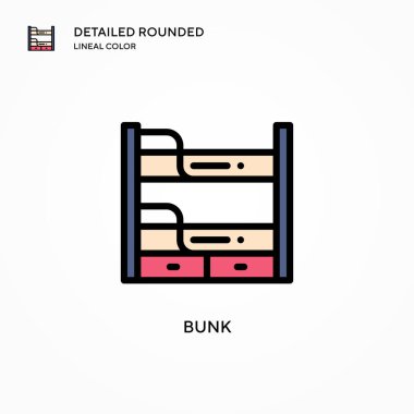 Bunk vektör simgesi. Modern vektör illüstrasyon kavramları. Düzenlemesi ve kişiselleştirmesi kolay.