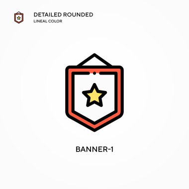 Sancak-1 vektör simgesi. Modern vektör illüstrasyon kavramları. Düzenlemesi ve kişiselleştirmesi kolay.