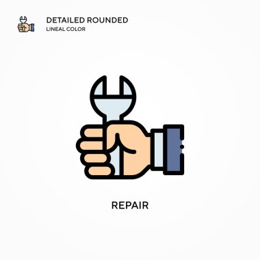 Vektör simgesini onar. Modern vektör illüstrasyon kavramları. Düzenlemesi ve kişiselleştirmesi kolay.