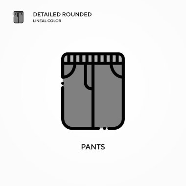 Pantolon vektör simgesi. Modern vektör illüstrasyon kavramları. Düzenlemesi ve kişiselleştirmesi kolay.