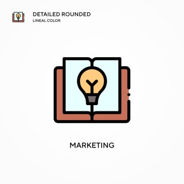 Pazarlama vektör simgesi. Modern vektör illüstrasyon kavramları. Düzenlemesi ve kişiselleştirmesi kolay.