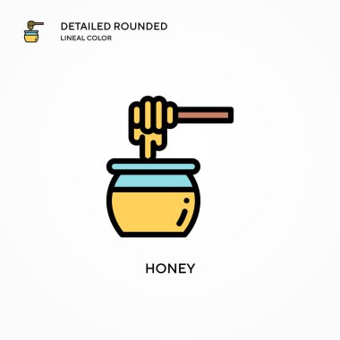 Bal vektörü simgesi. Modern vektör illüstrasyon kavramları. Düzenlemesi ve kişiselleştirmesi kolay.