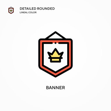 Sancak vektör simgesi. Modern vektör illüstrasyon kavramları. Düzenlemesi ve kişiselleştirmesi kolay.