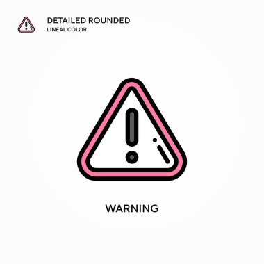 Uyarı vektör simgesi. Modern vektör illüstrasyon kavramları. Düzenlemesi ve kişiselleştirmesi kolay.