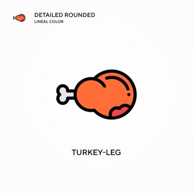 Türkiye bacak vektör simgesi. Modern vektör illüstrasyon kavramları. Düzenlemesi ve kişiselleştirmesi kolay.