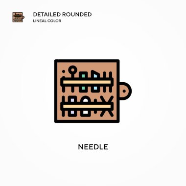 İğne vektör simgesi. Modern vektör illüstrasyon kavramları. Düzenlemesi ve kişiselleştirmesi kolay.