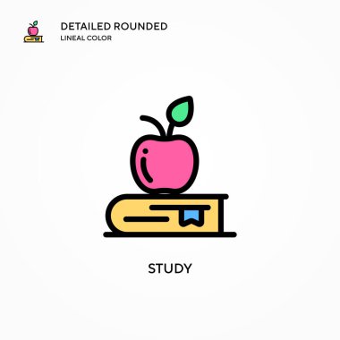 Vektör simgesini incele. Modern vektör illüstrasyon kavramları. Düzenlemesi ve kişiselleştirmesi kolay.