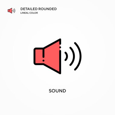 Ses vektör simgesi. Modern vektör illüstrasyon kavramları. Düzenlemesi ve kişiselleştirmesi kolay.