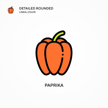 Paprika vektör simgesi. Modern vektör illüstrasyon kavramları. Düzenlemesi ve kişiselleştirmesi kolay.