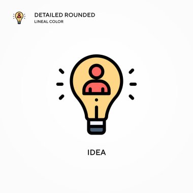 Fikir vektör simgesi. Modern vektör illüstrasyon kavramları. Düzenlemesi ve kişiselleştirmesi kolay.