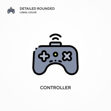 Denetleyici vektör simgesi. Modern vektör illüstrasyon kavramları. Düzenlemesi ve kişiselleştirmesi kolay.