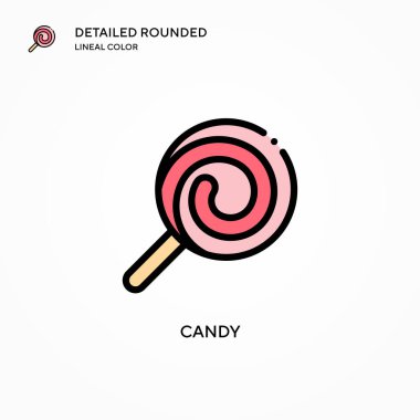 Şeker vektör simgesi. Modern vektör illüstrasyon kavramları. Düzenlemesi ve kişiselleştirmesi kolay.