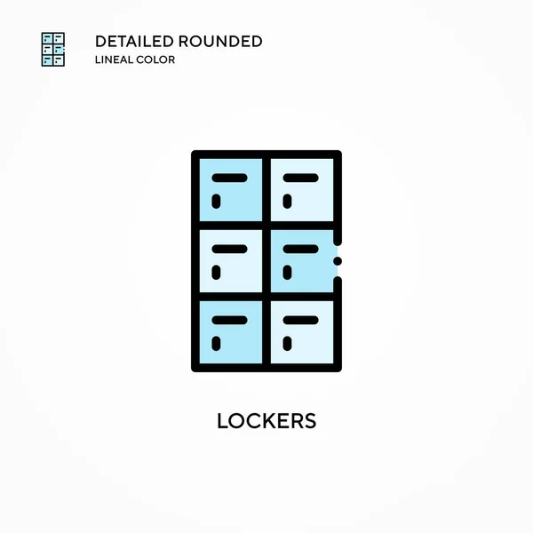 Lockers Icono Vector Conceptos Modernos Ilustración Vectorial Fácil Editar Personalizar — Vector de stock