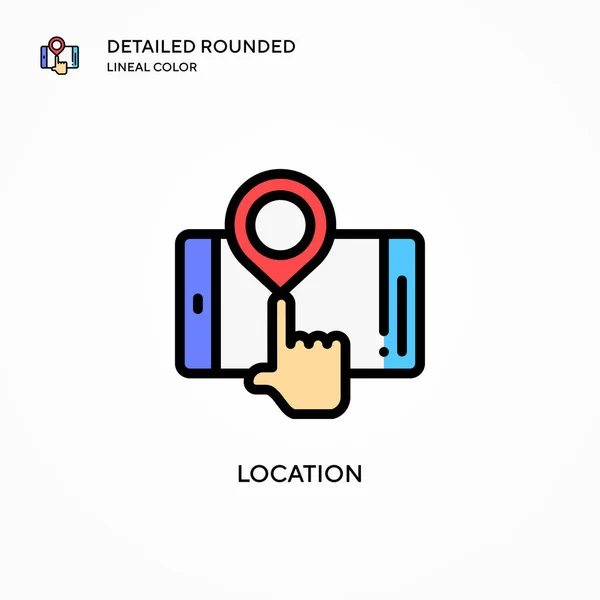 Location Vector Icon Modern Vector Illustration Concepts Easy Edit Customize — Stock Vector