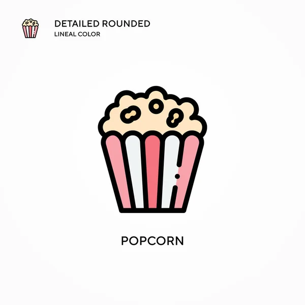 Popcorn Vector Icon Modern Vector Illustration Concepts Easy Edit Customize — Stock Vector